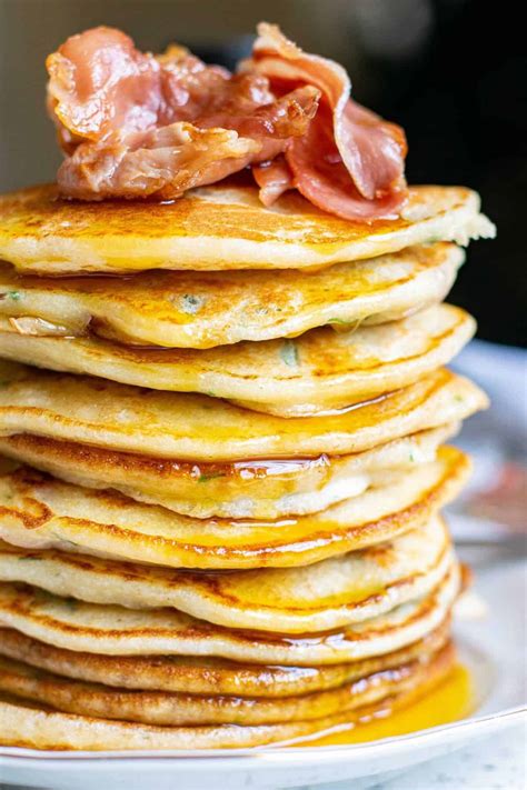 Bacon Pancakes With Bacon Brown Butter Topping Pancake Recipes