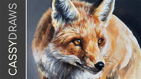 Painting A Fox In Acrylics Youtube