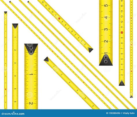 Yellow Measure Tape Centimeter And Inch Dual Scale Ruler Measuring