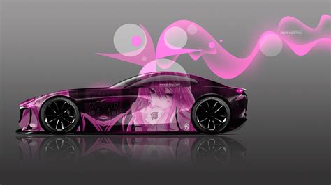 Mazda Rx Vision Concept Side Anime Girl Aerography Car