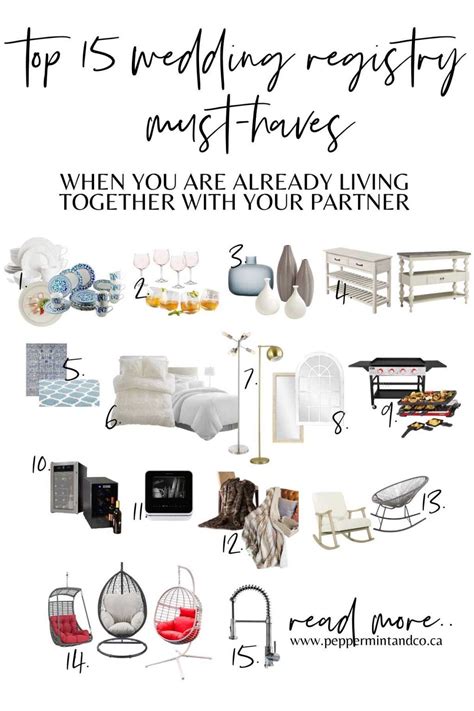 Wedding Registry Must Haves For The Couple Already Living Together Wedding Registry Unique