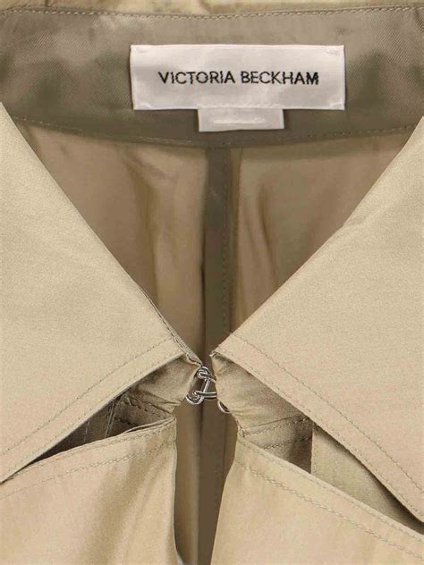 Trench Coats Victoria Beckham Fluid Pleated Trench Coat 1323wct004734alichengreen