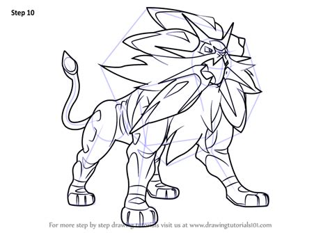 How To Draw Solgaleo From Pokemon Sun And Moon Pokémon Sun And Moon