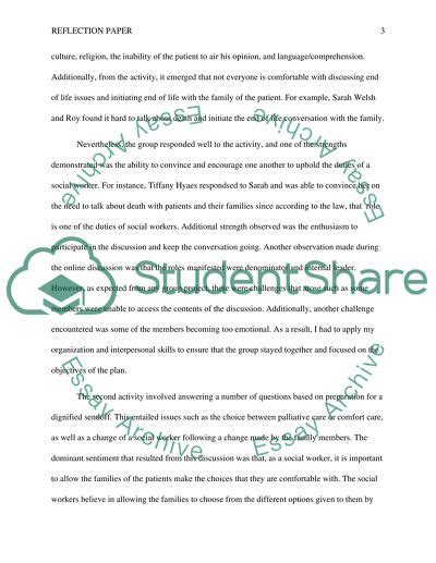 Reflection paper requires a combination of professionalism and critical thinking. Social Work Reflection Paper Essay Example | Topics and ...