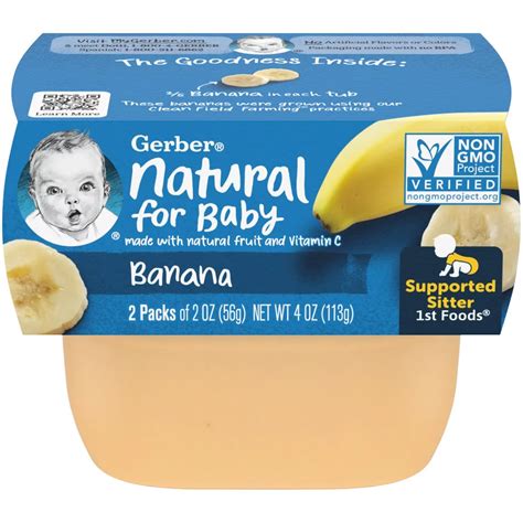 Gerber Natural For Baby 1st Foods Banana Shop Baby Food At H E B