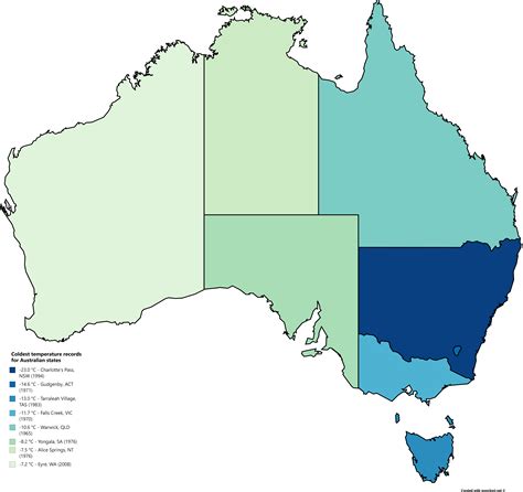 Coldest Temperatures Recorded In Australian States And Territories Australia