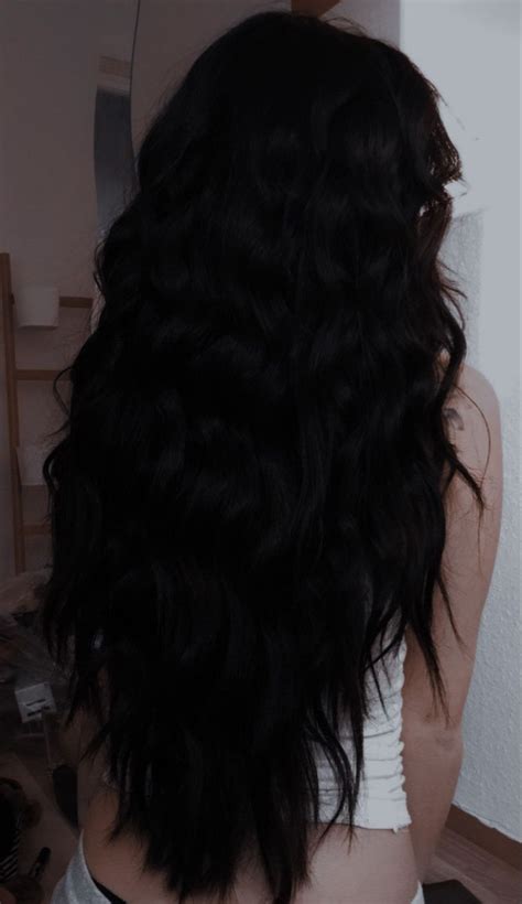 Brunette Aesthetic Black Hair Aesthetic Long Dark Hair Hairdo For