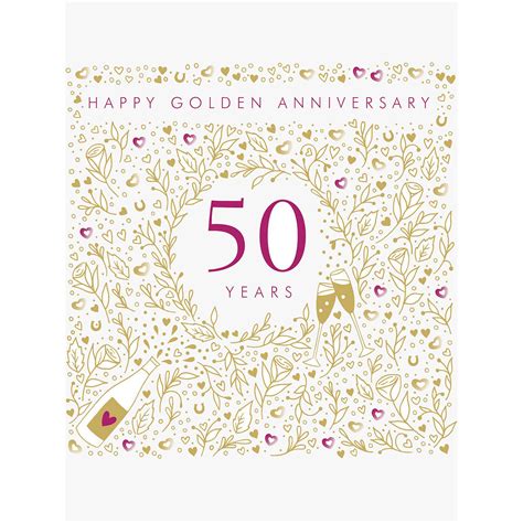 Since the gift list only opens a few weeks before the wedding, this inability to check availability and process items to ensure they are reserved, is frustrating. Woodmansterne 50th Golden Wedding Anniversary Card at John ...