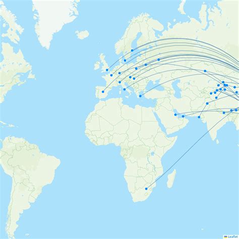 See All Routes Offered By Air China With Our Map Flight Routes