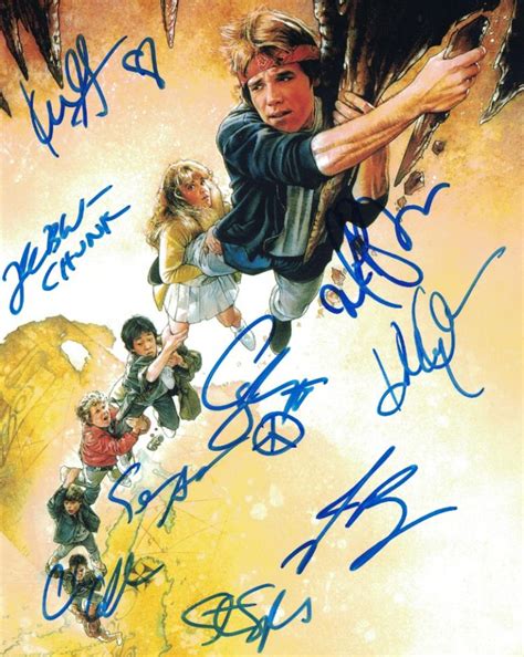 I do miss that from the 80's. "Goonies" RARE Cast signed 8x10 movie-poster Photo w/Spielbe