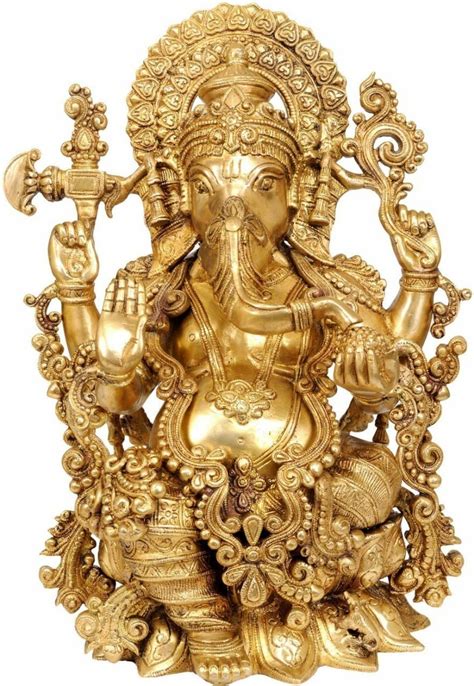Anant Brass Ganesh Statue Puja Sanskaram