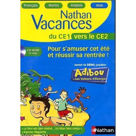 Nathan Vacances Du Ce1 Vers Le Ce2 Pc Jeux Vidéo Rakuten