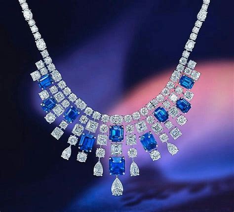 Graff Sapphire And Diamond Necklace Heart Necklace Diamond Sparkle