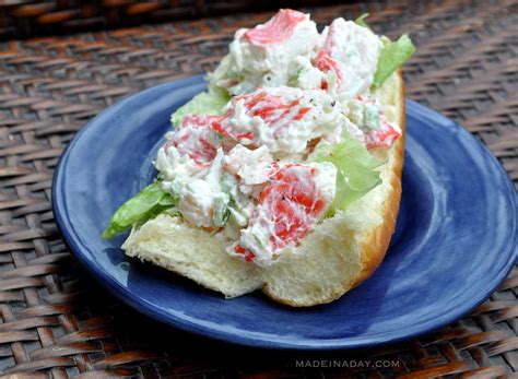 Easy crab salad recipe comes together really quickly with the imitation crab and can be prepared in advance to take for lunch to work or school. My Fav Seafood Salad Recipe Publix Copycat | Made In A Day
