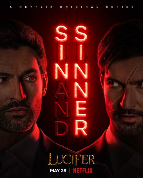 Lucifer Season 5 Part Two Poster Sin And Sinner May The Best Twin Win