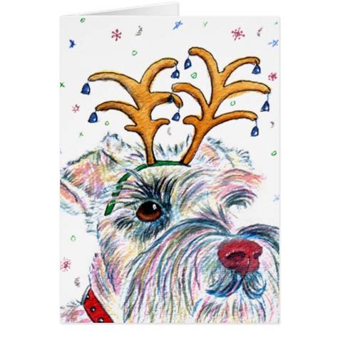 Holiday Schnauzer Greeting Cards Zazzle