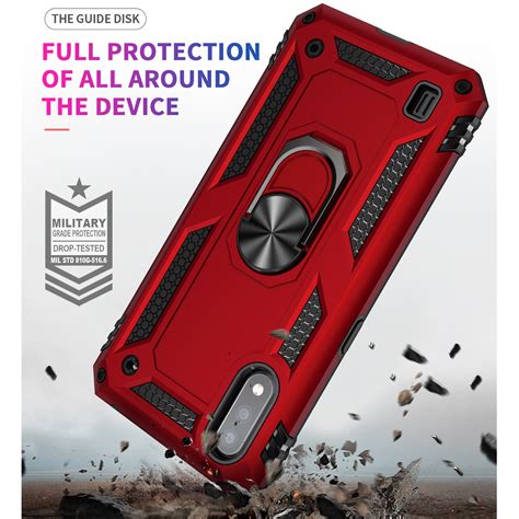 For Samsung Galaxy A01 Phone Case Tjs Duoguard Ring Holder Cover