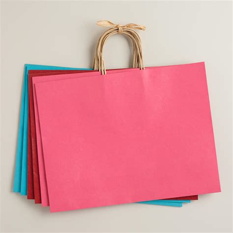 Large Kraft Paper Gift Bags, 6-Pack | World Market