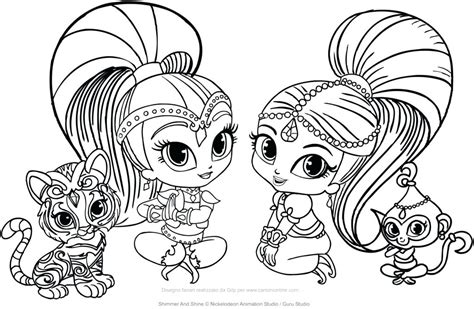 Shimmer and shine coloring pages. The best free Shine coloring page images. Download from ...