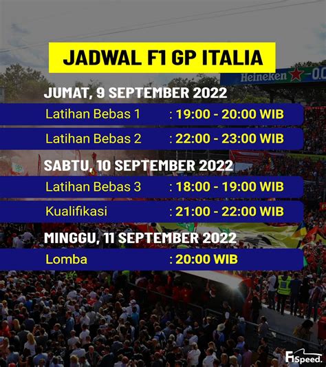 F1 Speed Indonesia On Twitter Jadwal Gp Italia Akhir Pekan Ini