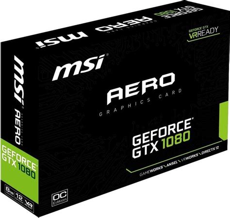 Msi Geforce Gtx 1080 Aero 8g Oc 8gb Gddr5x Dvi Hdmi 3x Dp V336