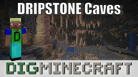 Dripstone Caves Biome In Minecraft Caves And Cliffs Update Youtube