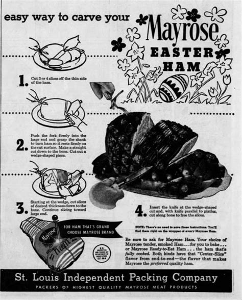 Mayrose Easter Ham 1949 Easter Ham Ham Easter