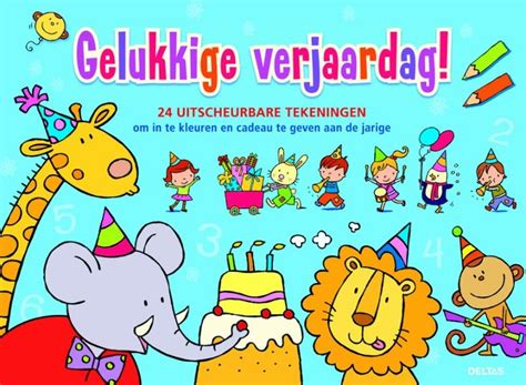 Zit u momenteel thuis met de kinderen en heeft u geen tekeningen meer om in te kleuren? Gelukkige Verjaardag! 24 uitscheurbare tekeningen om in te kleuren en te geven aan de jarige.Ken ...