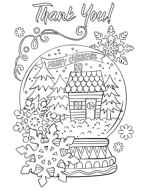 10 Best Christmas Printable Coloring Thank You Cards Pdf For Free At