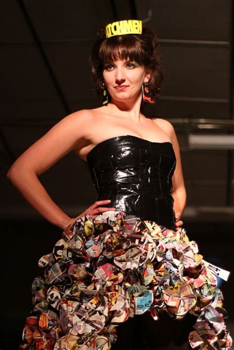 My Recycled Fashion Show Dress Made Out Of Pages Of Watchmen Fashion