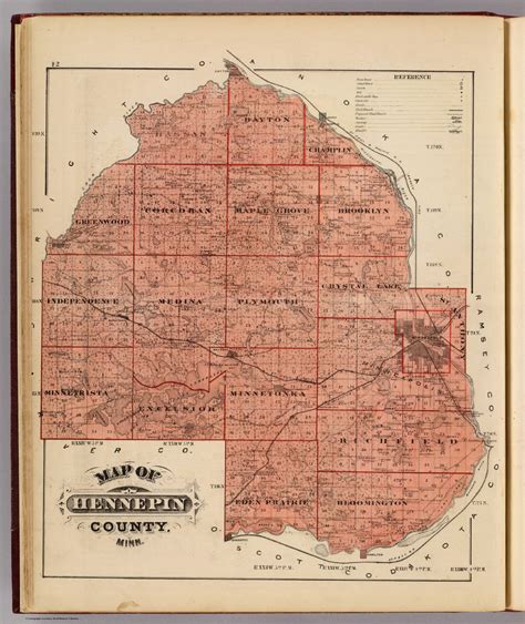 Map Of Hennepin County Minn David Rumsey Historical Map Collection