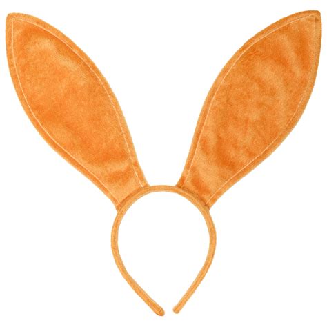 Funcredible Bunny Ears Headband Plush Easter Rabbit Ears Dark Orange Bunny Cosplay Costume