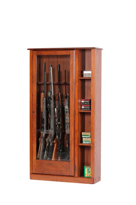 American Furniture Classics 10 Gun Cabinet With Curio