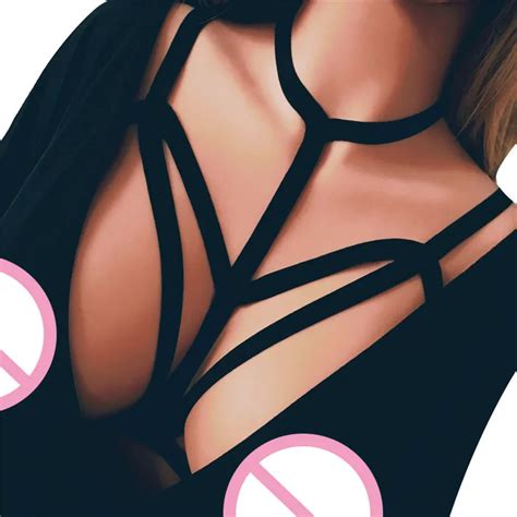 Sexy Tops For Women Strappy Bra Sexy Black Tops Crops Women Lady Alluring Elastic Caged Strappy