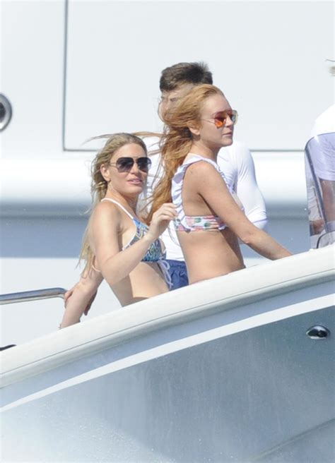 Lindsay Lohan In Bikini At A Yacht In Sardinia 07272016 Hawtcelebs
