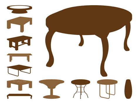 Table Silhouettes Vector Art And Graphics