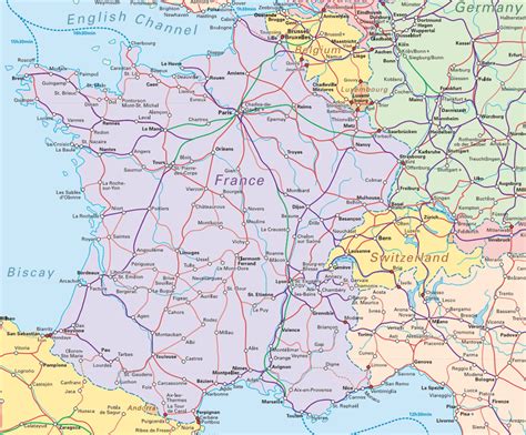 Interrail Map Of France France Train France Map Interrail Map