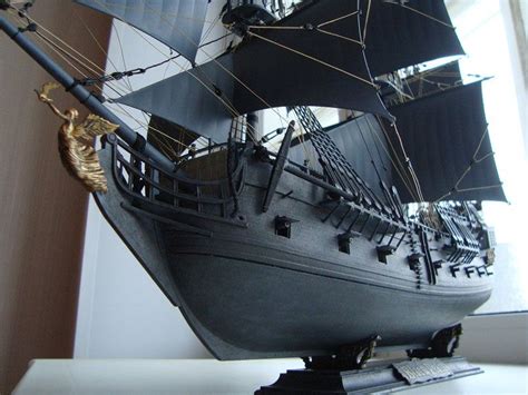Black Pearl Ship Homemade Pirate Costumes Marine Painter Model Ship Building Koi Art
