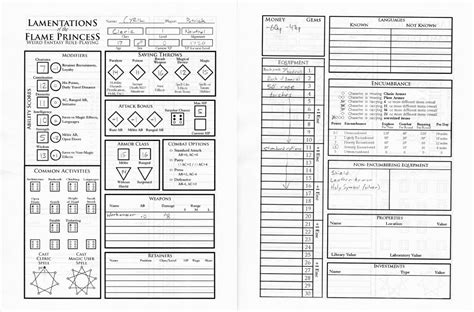 Numenera Character Sheet Character Reference Sheet Character Sheet