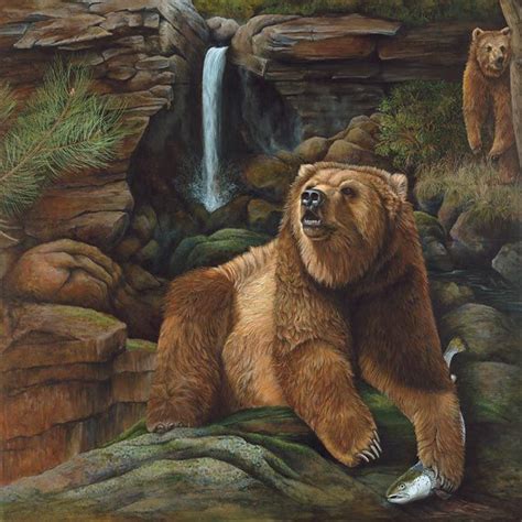 Grizzly Evans Art Bear  Kodiak Grizzly Brown Bear Animated 
