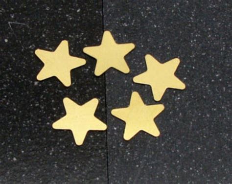 20mm Brass 5 Point Star 24 Gauge Pack Of 5 Unique Items Products
