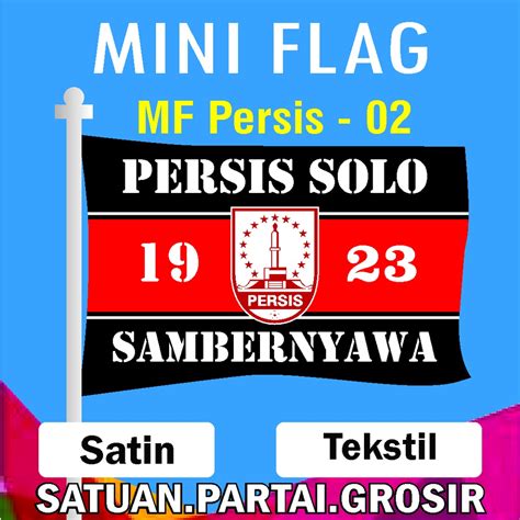 Jual Sablon Bendera Printing Custom Motif Persis Mini Flag Printing