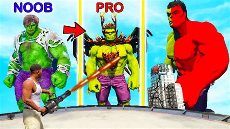 Hulk Upgrading Noob To Pro God In Gta 5 Avengers 1 To 100000 God