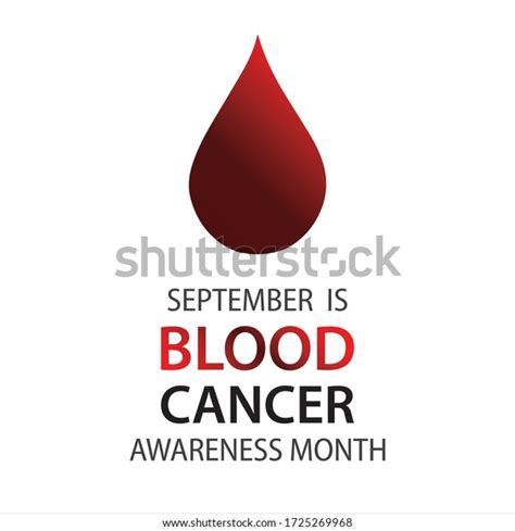September Blood Cancer Awareness Month Poster Stock Vector Royalty