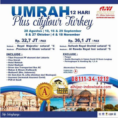Paket Umroh Plus Turki 2022
