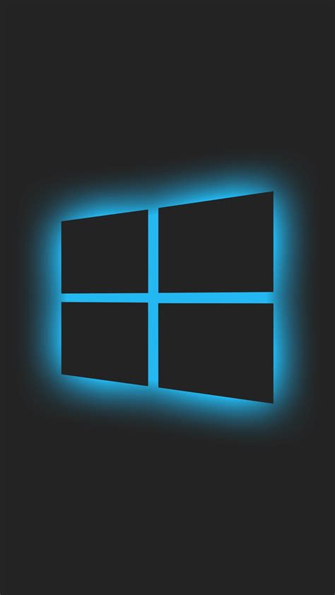 2160x3840 Resolution Windows 10 Logo Blue Glow Sony Xperia Xxzz5
