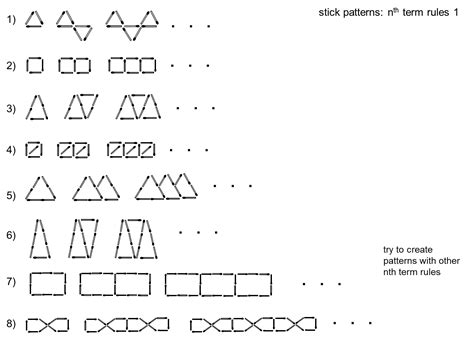 S n = sum of n terms. MEDIAN Don Steward mathematics teaching: nth term patterns