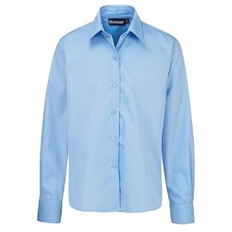 Boys School Shirts Pale Blue Long Sleeve Boys St Annes