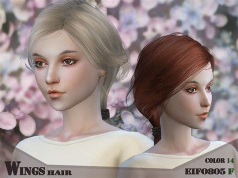 Wings Hair Sims4 F Eifo805 The Sims 4 Catalog The Sims Sims Cc Cc