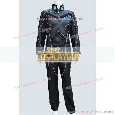 X Men Wolverine Deluxe Black Leather Uniform Silver Line Cosplay Costume